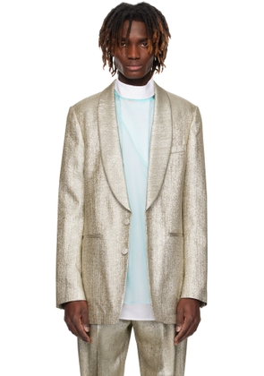 Dries Van Noten Silver Slim Fit Blazer