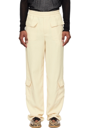 Dries Van Noten Off-White Twill Cargo Pants
