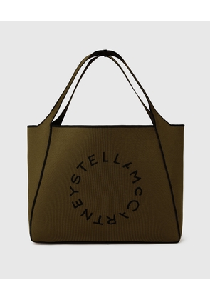 Stella McCartney - Logo Square Tote Bag, Woman, Khaki