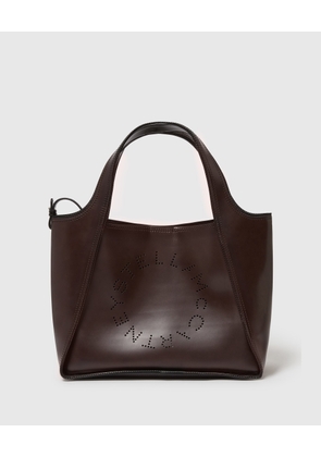 Stella McCartney - Logo Crossbody Tote Bag, Woman, Black/Brown