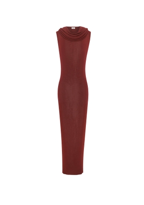 Saint Laurent Viscose Hooded Dress