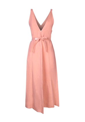 Forte_Forte Long Pink Linen Dress
