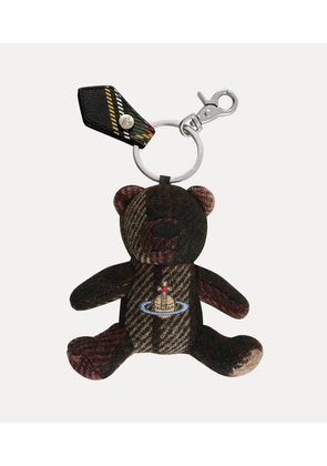 Vivienne Westwood Teddy Bear Keyring Harris Tweed Check Light-check One Size Unisex