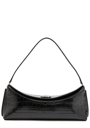 Jacquemus Le Calisson Crocodile-effect Leather Shoulder bag - Black - One Size