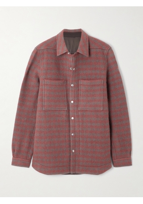 Rick Owens - Checked Wool-felt Jacket - Pink - IT38,IT40,IT42,IT44,IT46