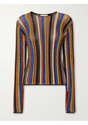 Ulla Johnson - Ardith Striped Textured-knit Sweater - Multi - x small,small,medium,large