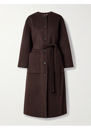 Ulla Johnson - Fernanda Belted Wool-blend Felt Coat - Brown - x small,small,medium,large