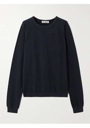 ÉTERNE - Oversized Embroidered Cotton-jersey Sweatshirt - Black - x small,small,medium,large,x large