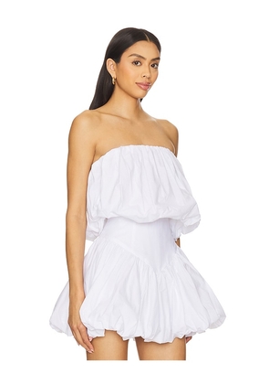 Bardot Lissett Poplin Balloon Top in White. Size 10. Also in 12, 2, 6.