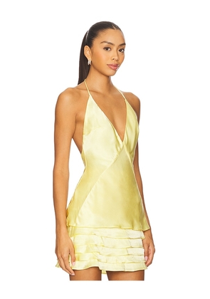 Bardot Yve Halter Neck Cami in Yellow. Size 10. Also in 12, 6, 8.