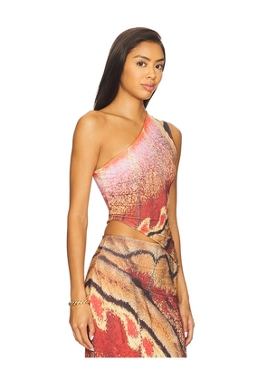 Feners Besos Top in Rust. Size L. Also in M, S, XL, XS.