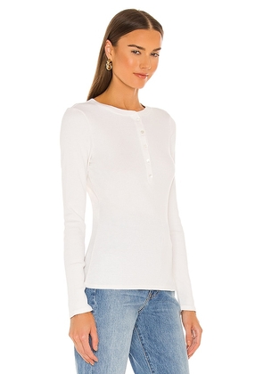 NILI LOTAN Jordan Henley Tee in White. Size L. Also in M, S, XL, XS.