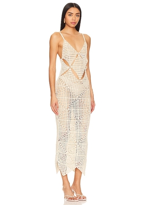 LPA Odella Crochet Dress in Neutral. Size L. Also in M.