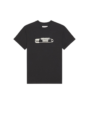 Midnight Rodeo Pinned T-Shirt in Black. Size M. Also in L, S.