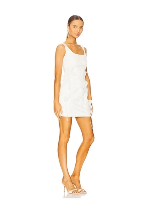 ROTATE Lily Mini Dress in White. Size 36. Also in 34, 38, 40.