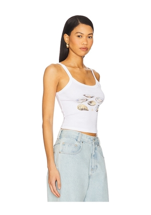 Polychrome Goods Oysters Tank Top in White. Size L. Also in M, XL.