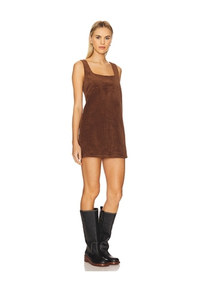 SIMONMILLER Sahara Corduroy Mini Dress in Brown. Size L. Also in M, S.