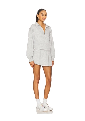 superdown Jenice Quarter Zip Dress in Grey. Size L. Also in M, S, XL, XS, XXS.