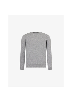 Mens Sunspel Crew Brushed Cashmere Knitted Jumper