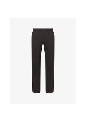Mens Sunspel Textured Straight-Leg Wool Trousers