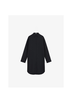 Womens Loewe Long-Sleeved Silk Shirt Dress