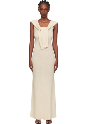 Aya Muse Beige Vao Maxi Dress