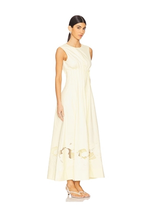 Clea Anika Embroidered Dress in Yellow. Size S. Also in XS.