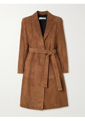 Nour Hammour - Vesper Belted Suede Coat - Brown - FR 34,FR 36,FR 38,FR 40,FR 42,FR 44