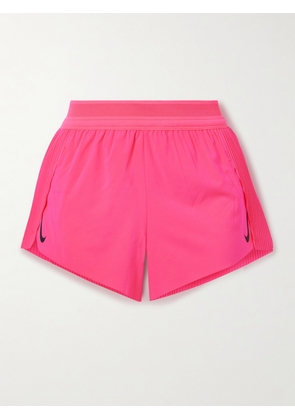 Nike - Aeroswift Printed Plissé Dri-fit Adv Shorts - Pink - x small,small,medium,large,x large