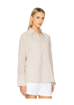 SNDYS Zether Shirt in Tan. Size L. Also in M, S, XL, XS, XXL.