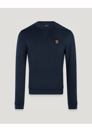 Belstaff Sweatshirt Men's Cotton Fleece Dark Ink Size 3XL