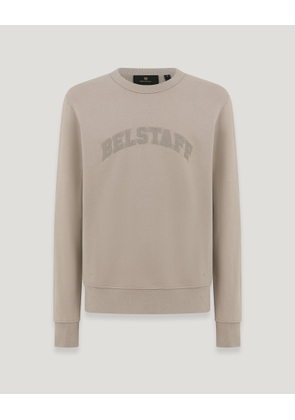 Belstaff Training Sweatshirt Men's Cotton Fleece Pumice Size XL