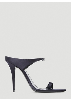 Saint Laurent Dive High Heel Mules - Woman Heels Blue Eu - 35