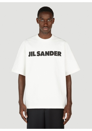 Jil Sander Logo Print T-shirt - Man T-shirts Cream S