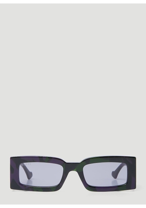 Gucci Gg Rectangular Sunglasses - Woman Sunglasses Green One Size