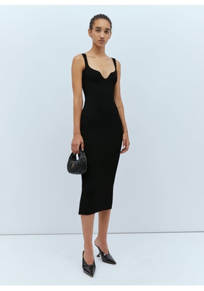 KHAITE Nina Rib Dress - Woman Dresses Black L