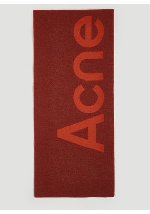Acne Studios Logo Jacquard Scarf - Man Scarves Red One Size