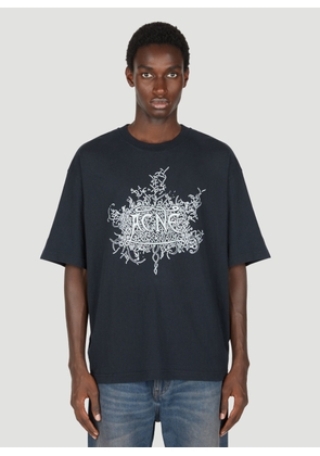 Acne Studios Glow In The Dark Logo T-shirt - Man T-shirts Black S