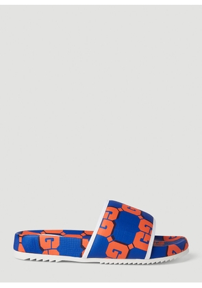 Gucci Logo Slides - Man Slides Blue Uk - 11