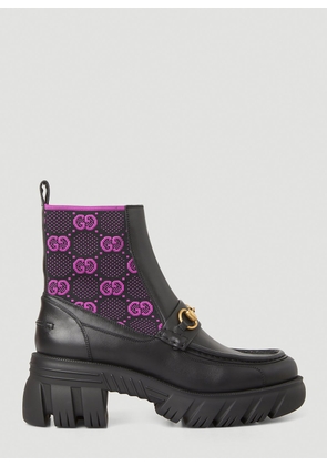 Gucci Gg Horsebit Boots - Woman Boots Black Eu - 40