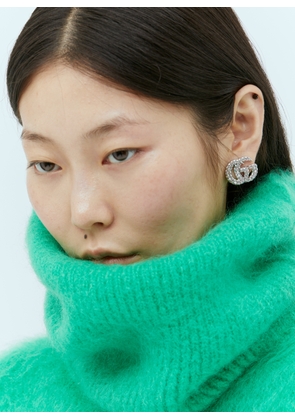 Gucci Gg Marmont Single Crystal Earring - Woman Jewellery Silver One Size