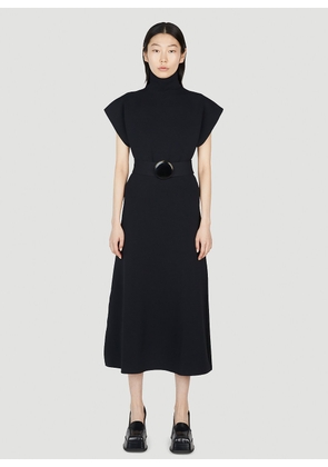 Gucci Belted Stretch Knit Dress - Woman Dresses Black M