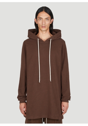 Rick Owens Long Hooded Sweatshirt - Man Sweatshirts Brown Xxl