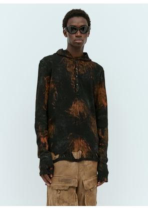 Diesel T-sermi Distressed Long Sleeve Top - Man Tops Black Xl