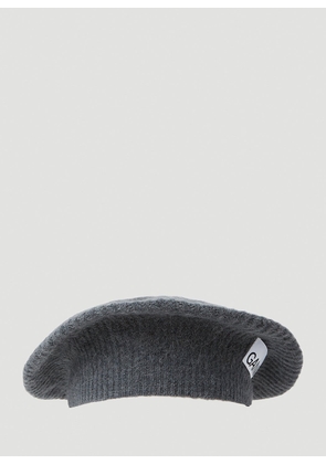 GANNI Logo Patch Beret - Woman Hats Black One Size