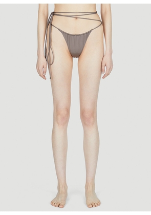 Saint Laurent Strappy Bikini Briefs - Woman Swimwear Grey S