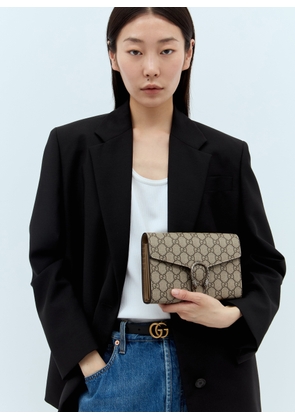 Gucci Dionysus Supreme Chain Shoulder Bag - Woman Wallets & Cardholders Brown One Size