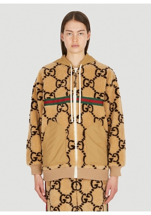 Gucci Maxi Gg Faux Fux Sweatshirt - Woman Sweatshirts Beige Xs