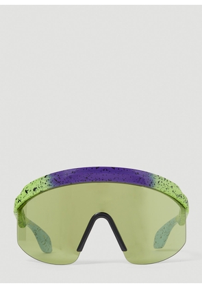 Gucci Mask Sunglasses - Woman Sunglasses Green One Size