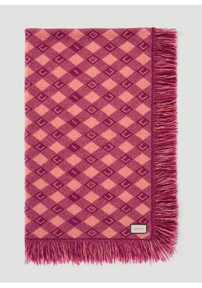 Gucci Gg Check Blanket -  Textiles Burgundy One Size